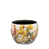 Pot floral white d9 h7