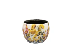 Pot floral white d9 h7
