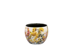 Pot floral white d7 h6