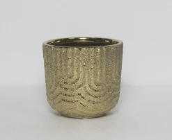 Pot plating gold 12x11cm