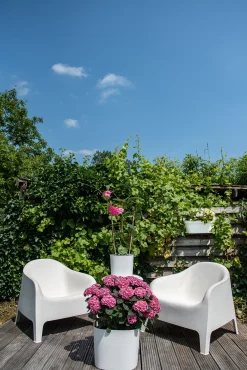 Pot Respect xl met reservoir 80x38h30 wit