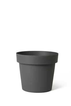 Pot rond happy 16 cm antraciet