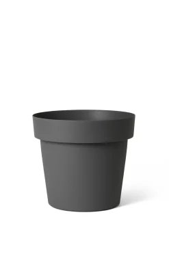 Pot rond happy 30h 23 cm antraciet