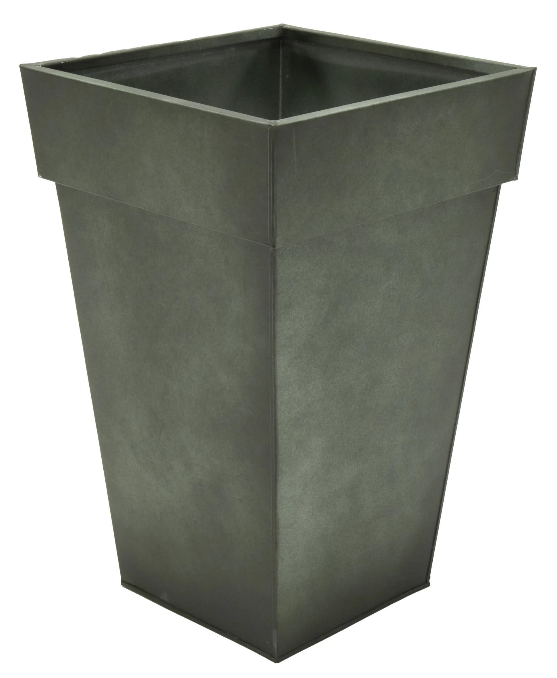 Pot zink vintage groen hoog w32h50