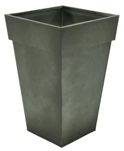 Pot zink vintage groen hoog w34h70