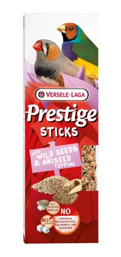 Prestige sticks kleine zangvogels met wilde zaden & anijszaadtopping - 2 stuks 60g