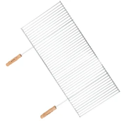 Professioneel rooster uit chroom en hout 90x40cm FSC 100%