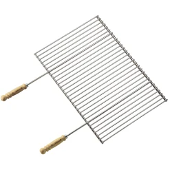 Professioneel rooster uit chroom en hout 70x40cm FSC 100%