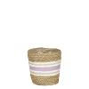 Rachel mand rond lila - h16xd16cm