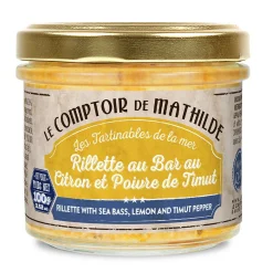 Rillettes van zeebaars citroen en timut peper