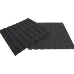 Rubberen tegel zwart 100x100x2,5cm