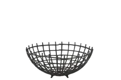 Schaal metaal zwart medium (38x38x17cm)