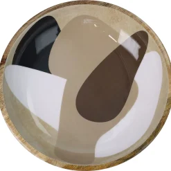 Schaal organische hout beige 34x34x8cm