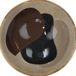 Schaal organische hout beigebeige 30x30x12cm