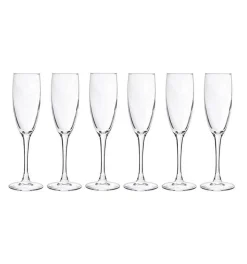 Set van 6 champagneglazen