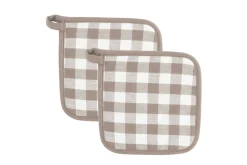 Set van 2 pannenlap gingham
