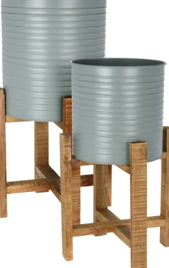 Set van 2 potten met onderstel