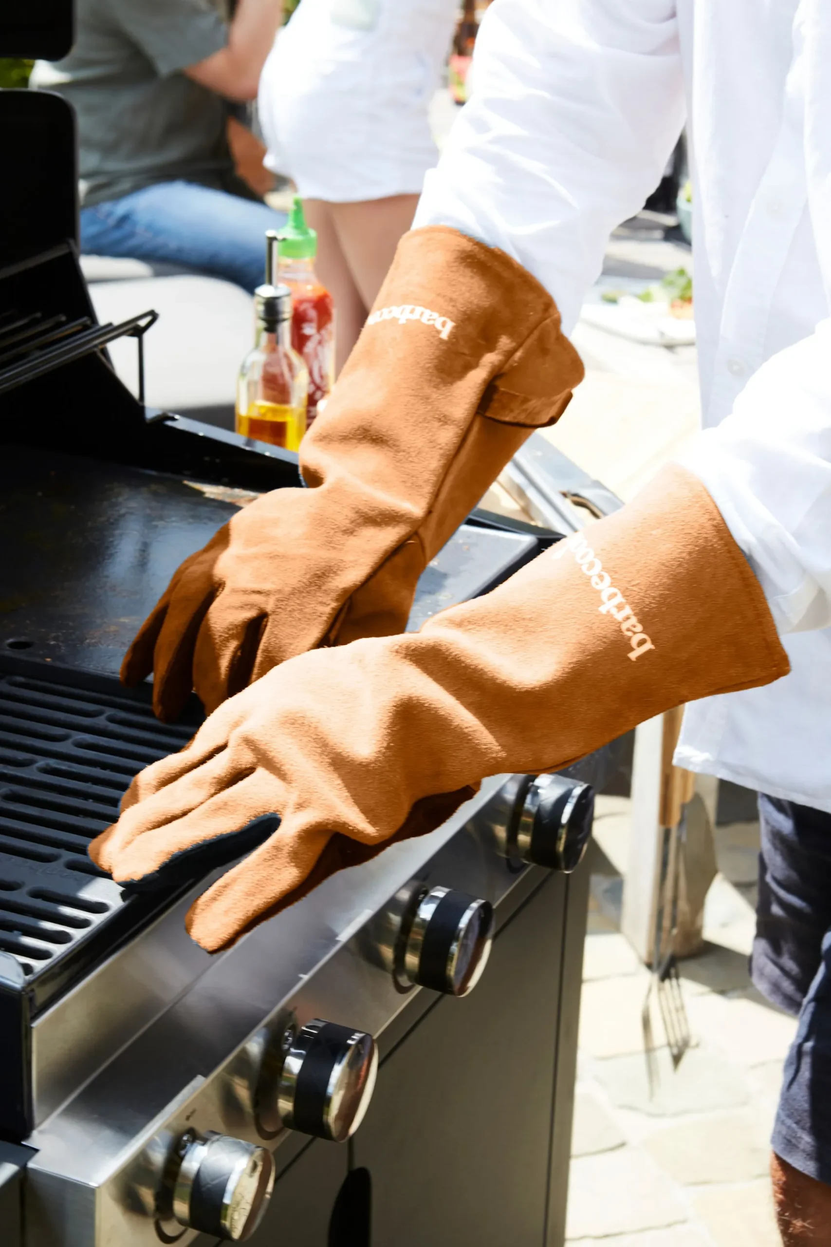 Set van 2 zacht lederen handschoenen