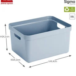 Sigma home opbergbox 32l blauw