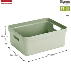 Sigma home opbergbox 24l groen