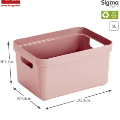 Sigma home opbergbox 5l roze