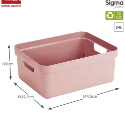 Sigma home opbergbox 24l roze