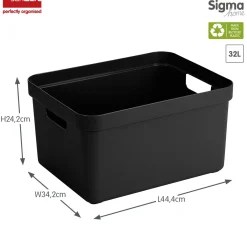 Sigma home opbergbox 32l zwart