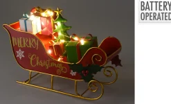 Slee met cadeaus led 20cm