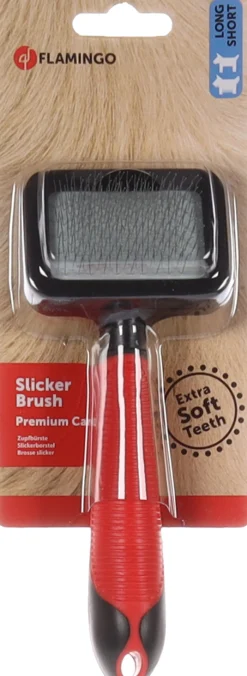 Slickerborstel zacht met handvat s