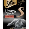 Snacks voor katten |sheba creamy snack 4x12g rund