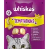 Snacks voor katten |whiskas temptations kip 60g