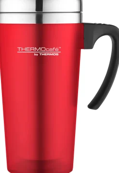 Soft touch travel mug rood 420ml
