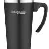 Soft touch travel mug zwart 420ml