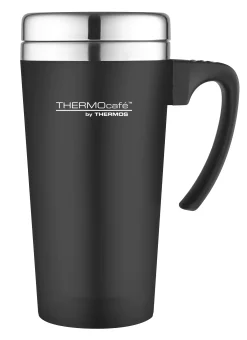 Soft touch travel mug zwart 420ml