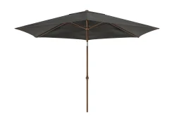 Staparasol miami d300 alu/teak-grijs
