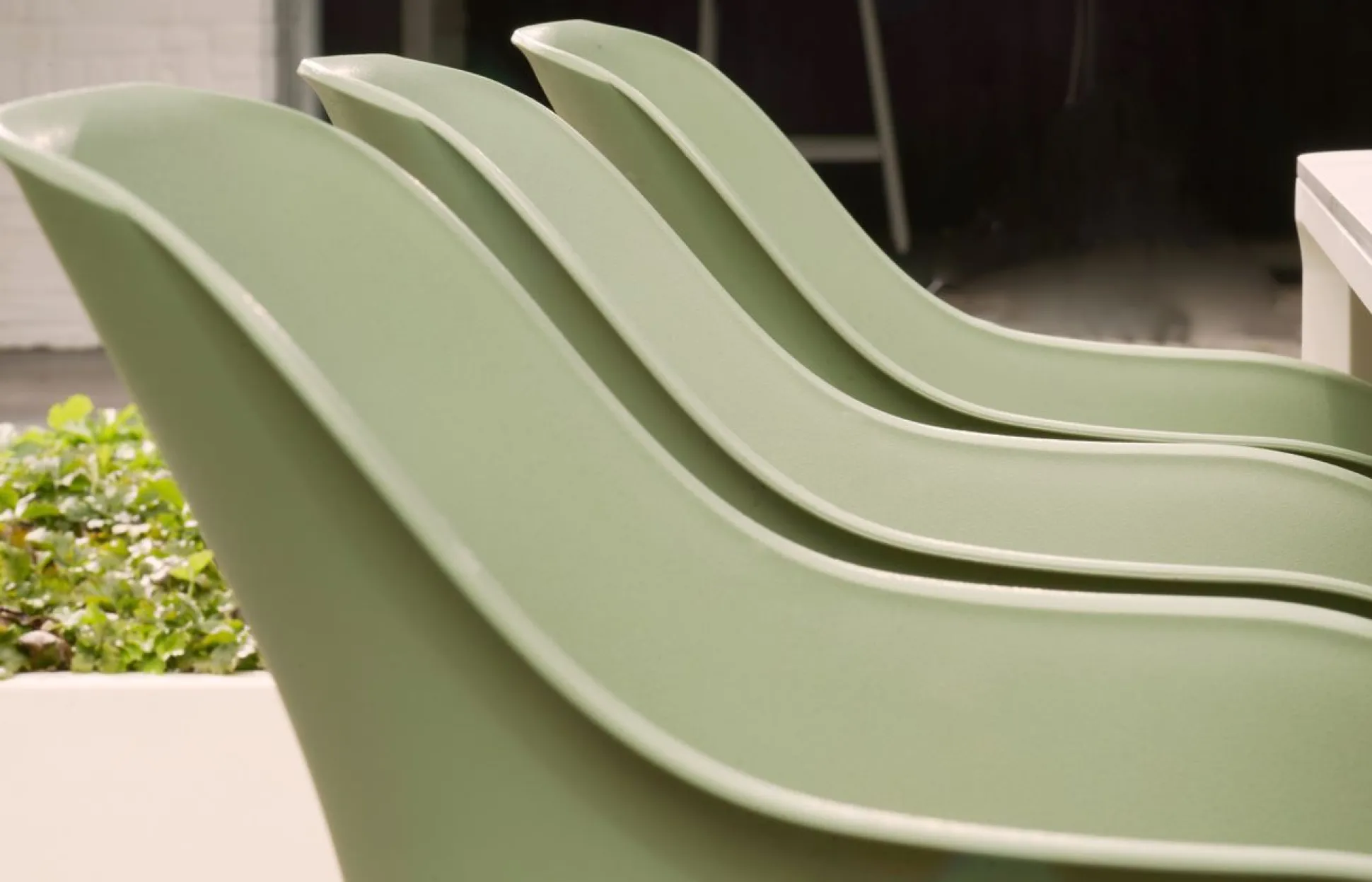 Stoel Le Soleil wit/groen