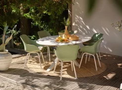 Stoel Le Soleil wit/groen