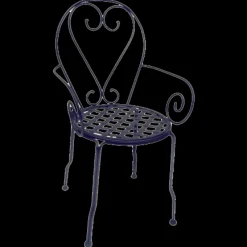 Stoel Rodin in metaal zwart met armleuningen