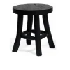 Stool teak black d15h17cm