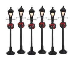 Straatlantaarn op gas, set van 6, b/o (4,5v)
