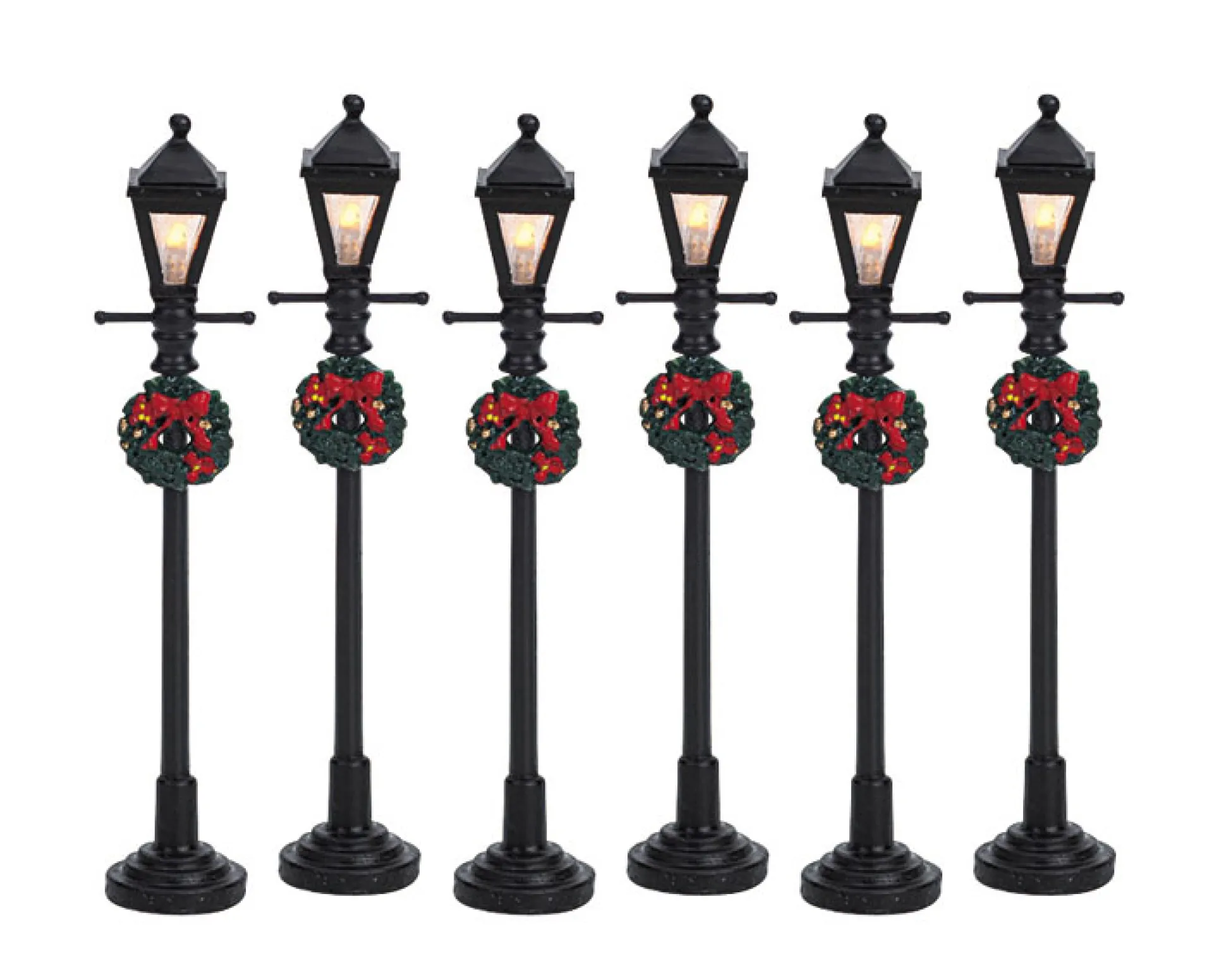 Straatlantaarn op gas, set van 6, b/o (4,5v)