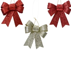 Strik plastiek10cm rood, goud