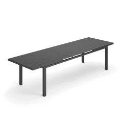 Tafel Albin 256-320x100cm charcoal/aluminium