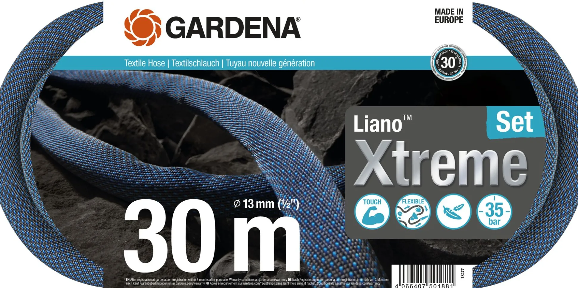 Textielslang Liano Xtreme 30m Set