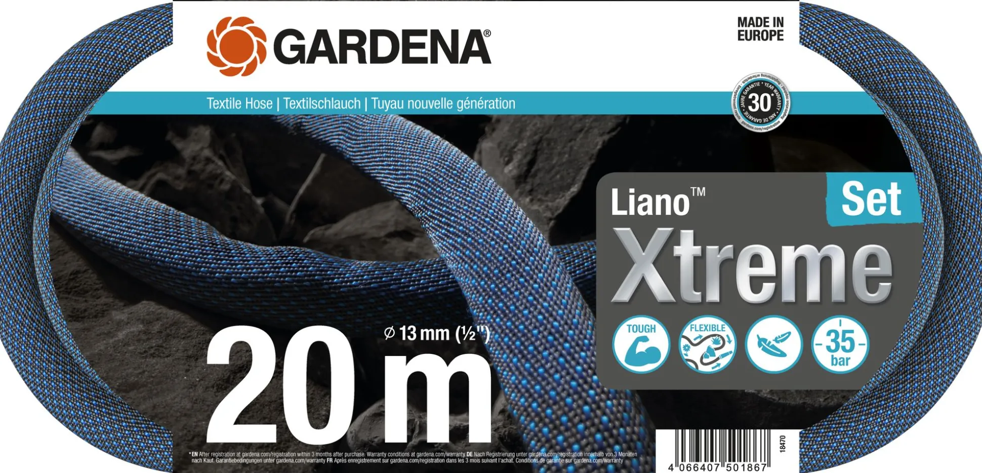 Textielslang Liano Xtreme 20m Set