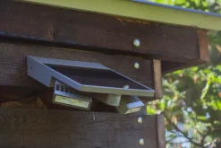 Tilly solar wandlamp met sensor zilver grijs led 4w