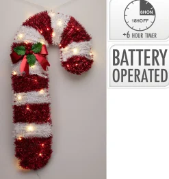 Tinsel candy cane 30led