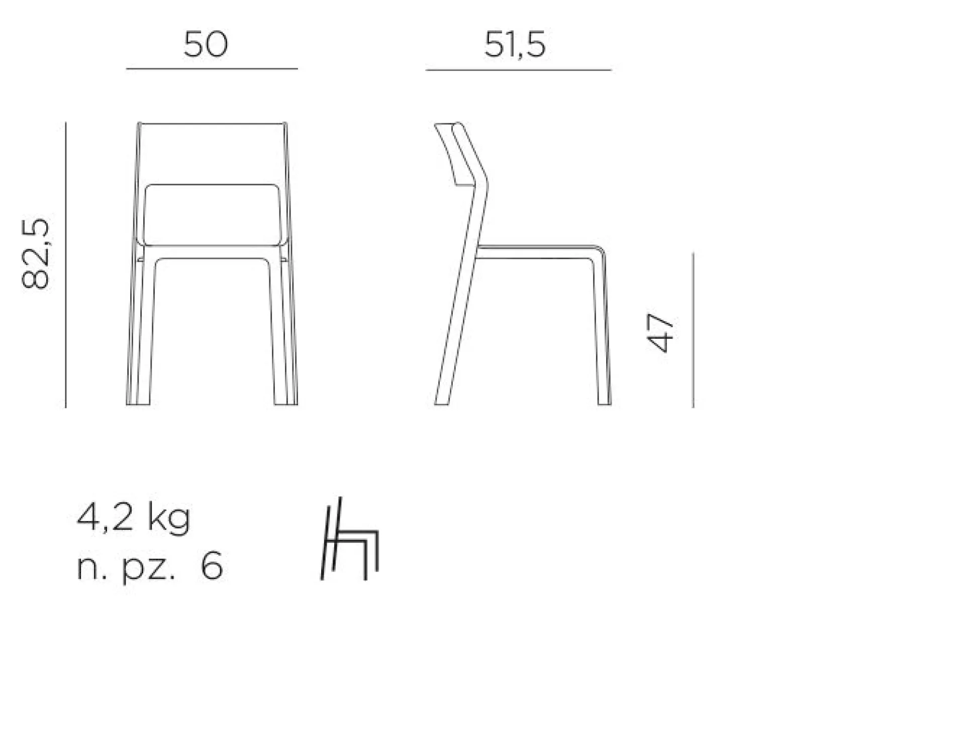 Trill bistrot chair agave