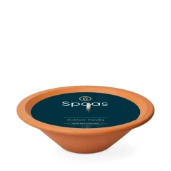 Tuinkaars Royal flame in terracotta schaal 13u - ivoor