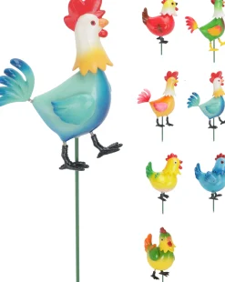 Tuinprikker haan en kip 69cm